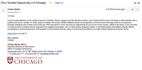 How to write email for college admission