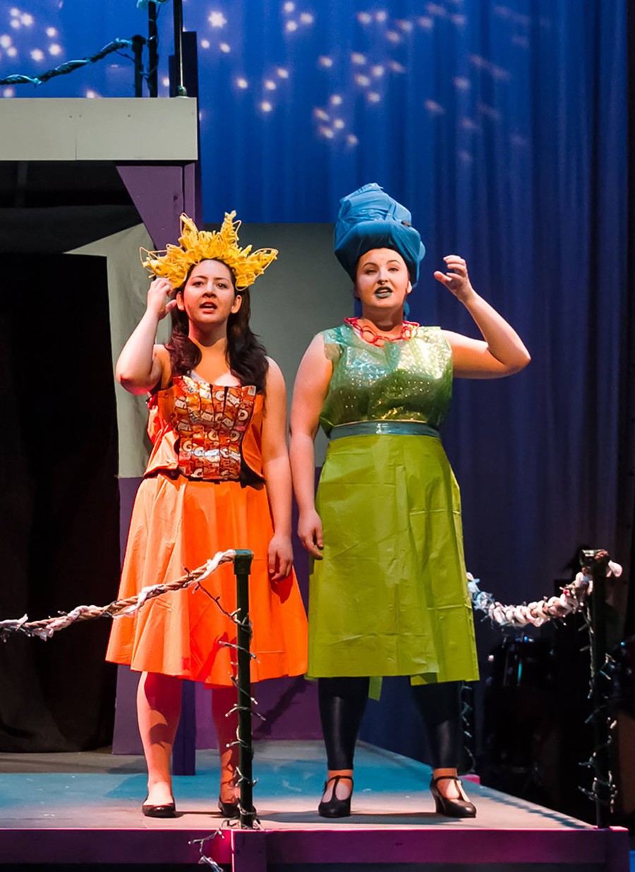 Hana Eldoussky and Lexi Turner belt out a rock-ballad rendering of "Cape Feare."