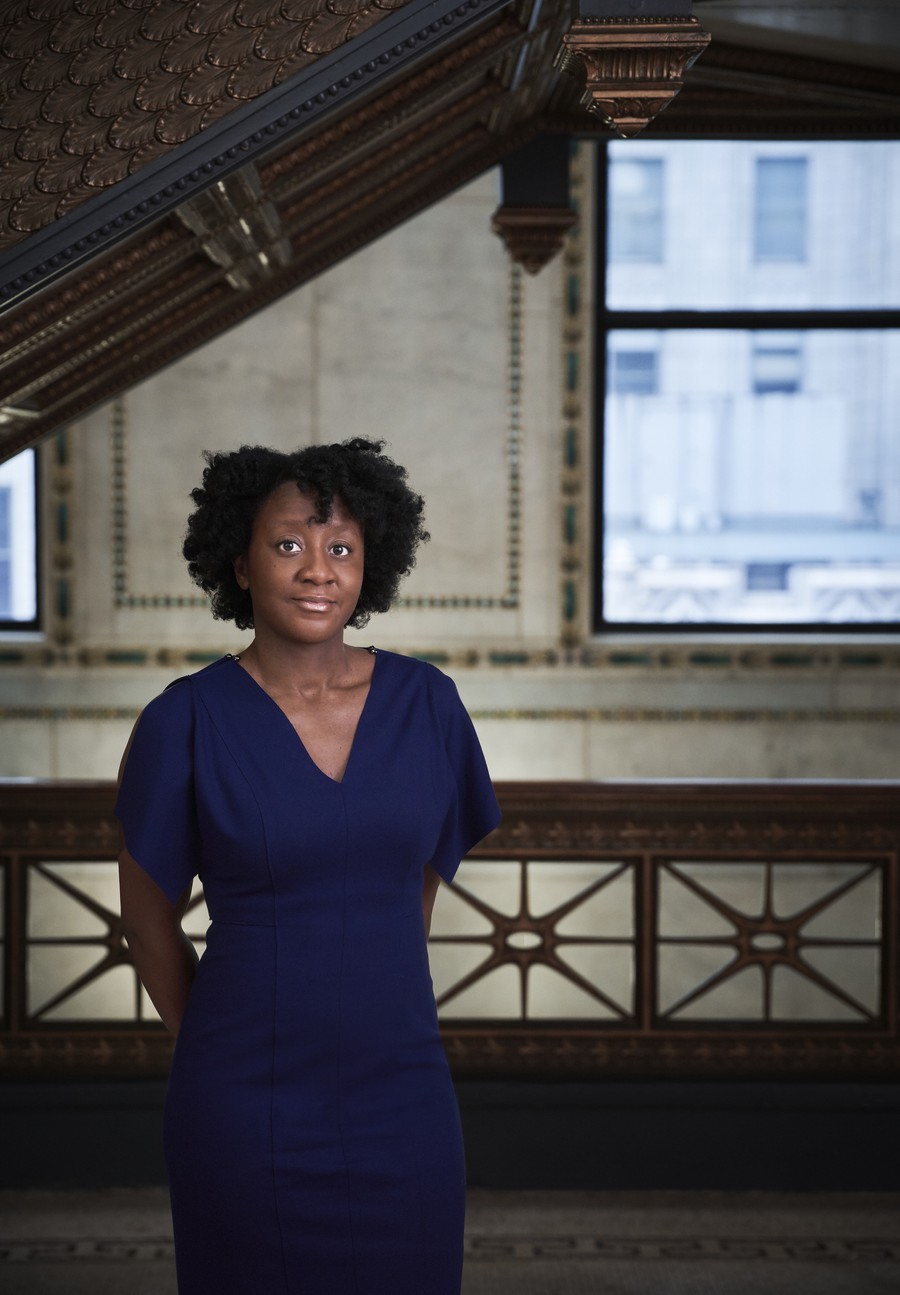 Yesomi Umolu at the Chicago Cultural Center.