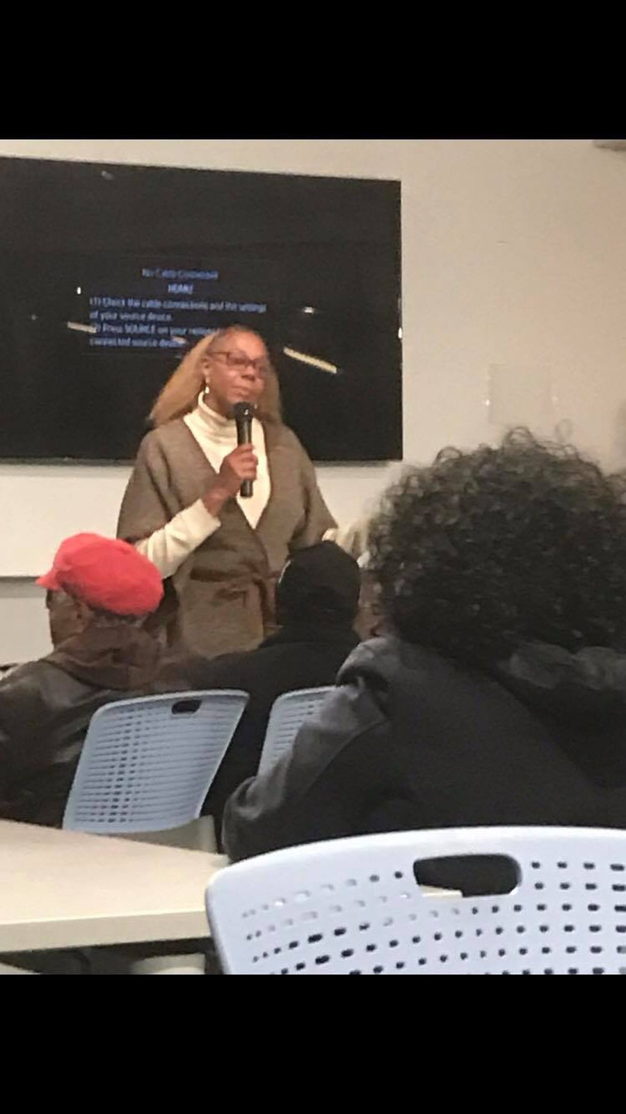 Hairston talked Treasure Island and a new city services system at her last ward meeting of the year.